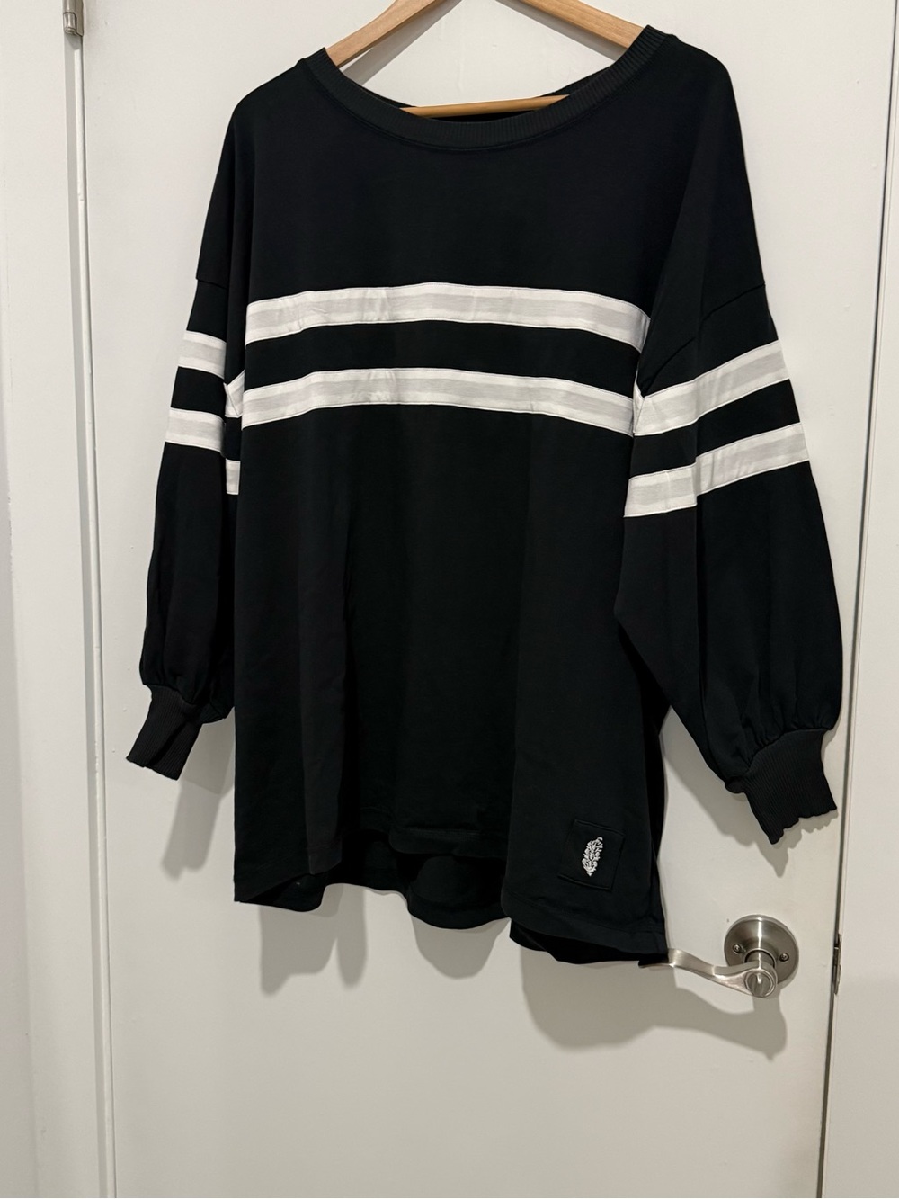 FP Movement by Free People black and white striped pullover sweatshirt XS